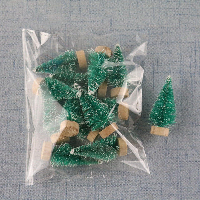 12pcs Mini Christmas Tree Decoration Party Ornaments Home Decor
