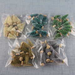 12pcs Mini Christmas Tree Decoration Party Ornaments Home Decor