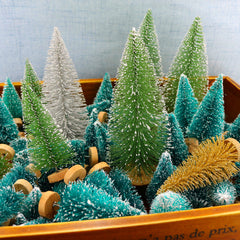 12pcs Mini Christmas Tree Decoration Party Ornaments Home Decor
