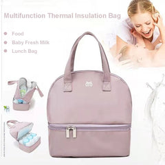 Thermal Insulation Bag Mommy Milk Storage 2 Pockets Picnic Lunch Bag