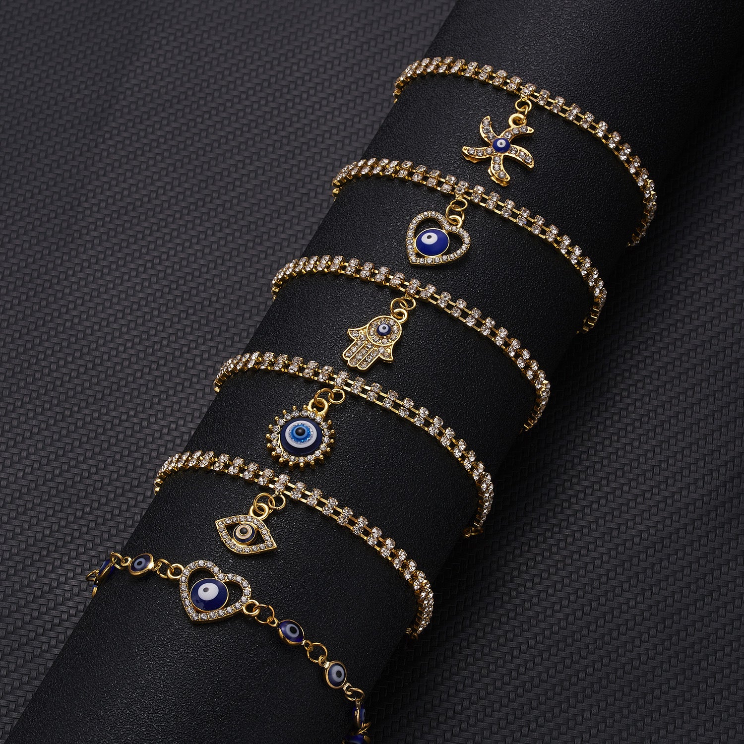 Geometric Eyes Double Layer Chain Bracelet