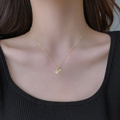 Ginkgo Leaf Pendant Necklace for Girls