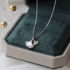 Ginkgo Leaf Pendant Necklace for Girls