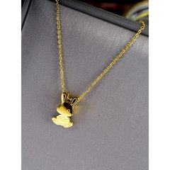 Swing Rabbit Zodiac Necklace Titanium Steel Clavicle Chain