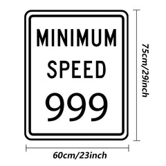 Minimal Speed Sign Area Rug Entrance Door Mat