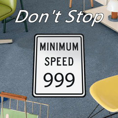 Minimal Speed Sign Area Rug Entrance Door Mat