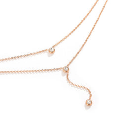 Titanium Steel Double Layer Necklace Chain For Girls