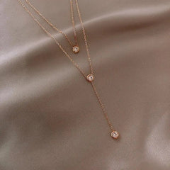 Titanium Steel Double Layer Necklace Chain For Girls