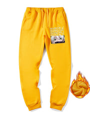 Men's Anime Print Sweatpants Casual Drawstring Joggers For Fall Winter