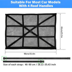 Car Ceiling Cargo Net Pocket Space Saving Auto Roof Cargo Storage Net