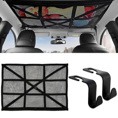 Car Ceiling Cargo Net Pocket Space Saving Auto Roof Cargo Storage Net