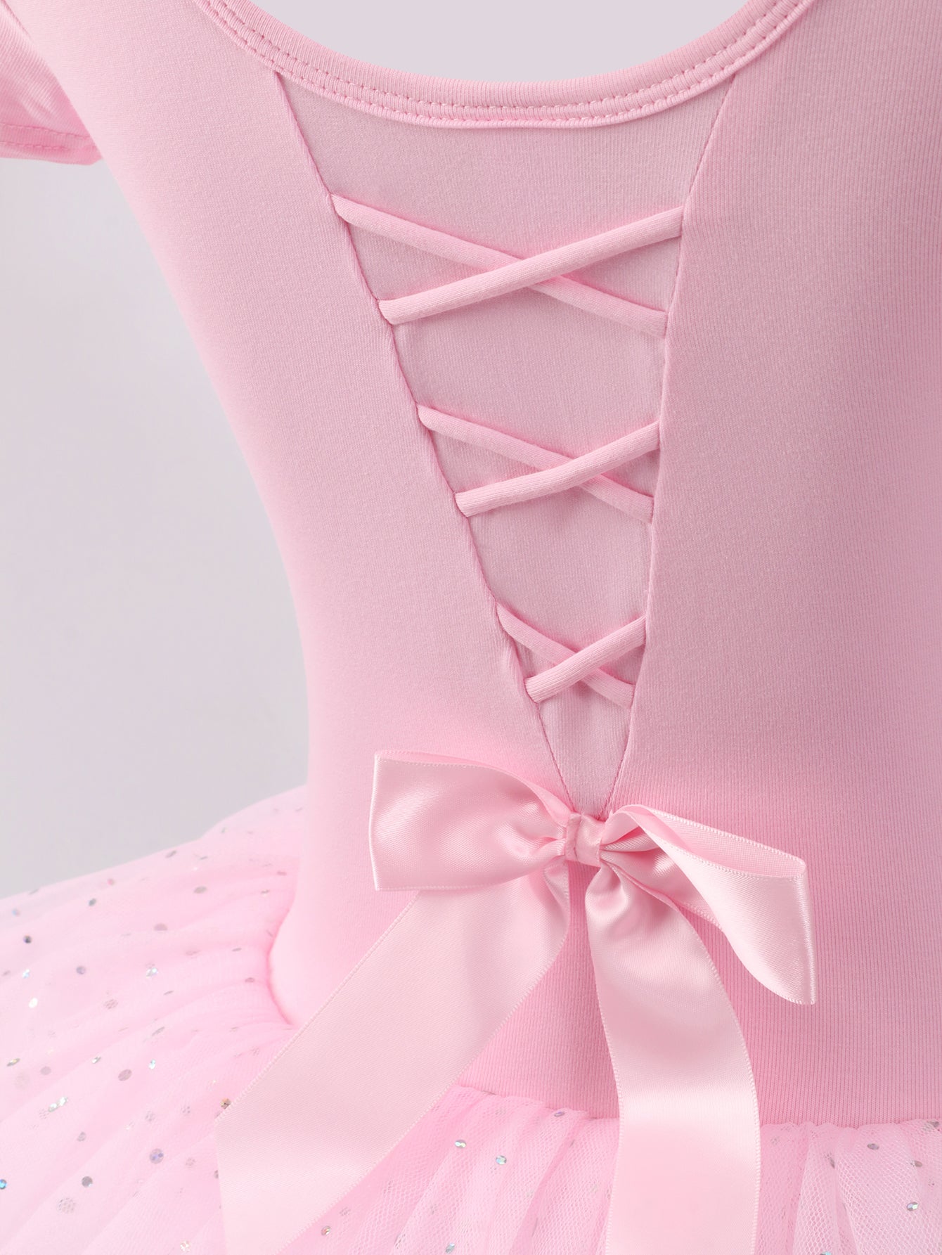 Girl's Bow Tulle Tutu Ballet Dance Dress Leotards