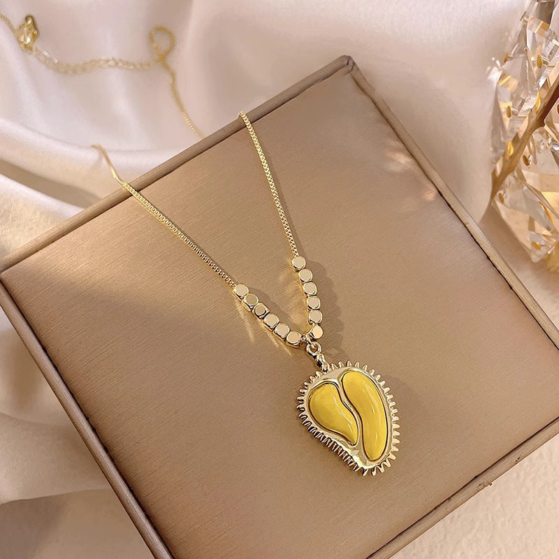 Durian Pendant Necklace Clavicle Chain For Girls