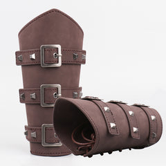 Leather Armguard Medieval With Buckle Arm Protector