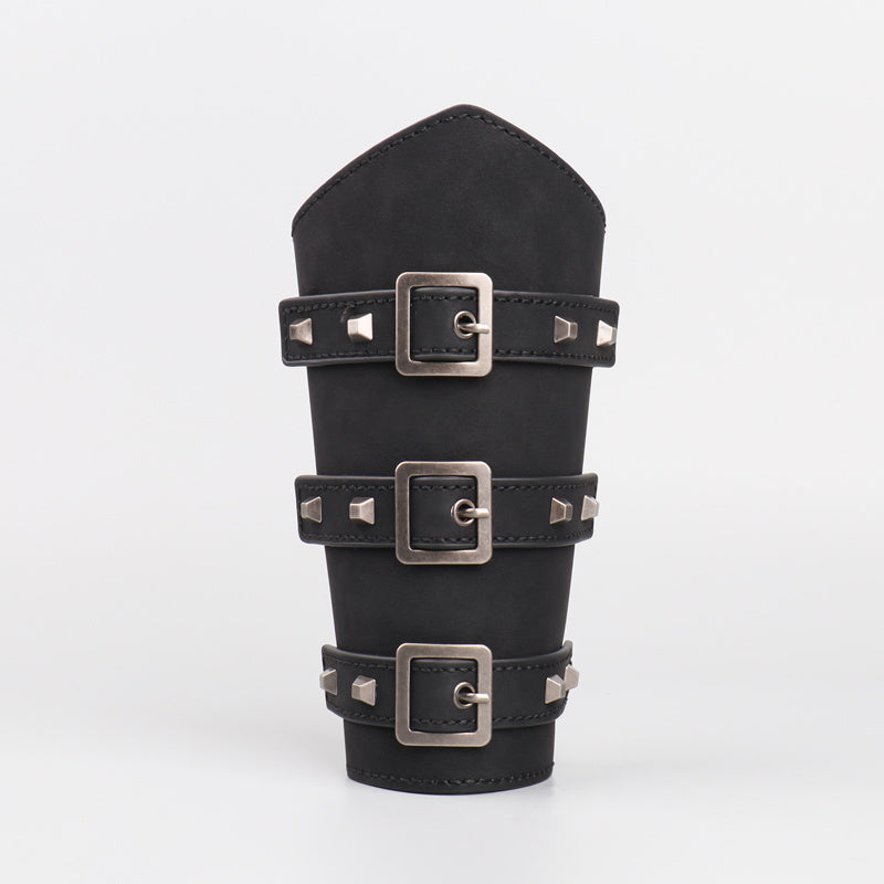 Leather Armguard Medieval With Buckle Arm Protector