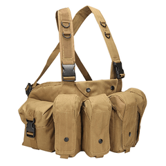Men's Camo Outdoor Vest with Training Bag for Hiking