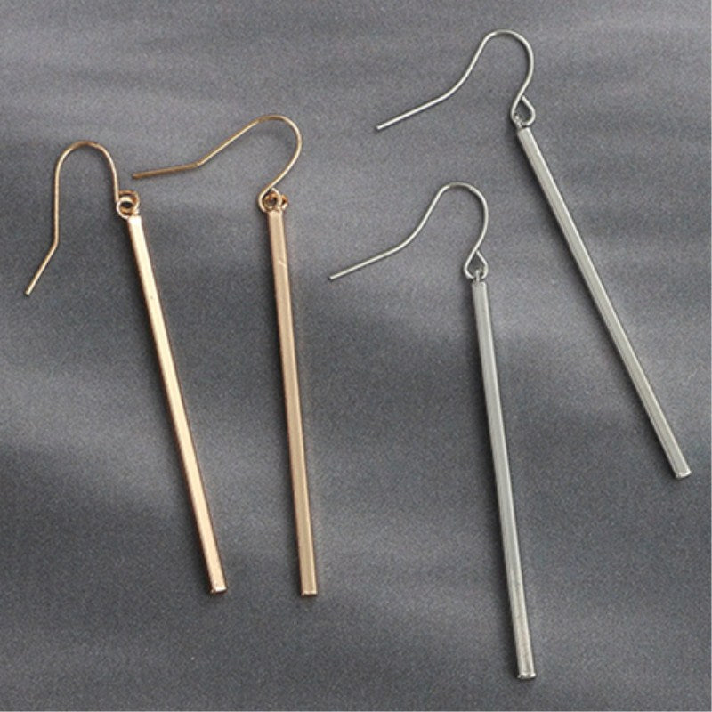 Minimalist Square Bar Pendant Earrings Geometric Stick Drop Dangle Earrings