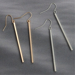 Minimalist Square Bar Pendant Earrings Geometric Stick Drop Dangle Earrings