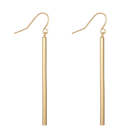 Minimalist Square Bar Pendant Earrings Geometric Stick Drop Dangle Earrings