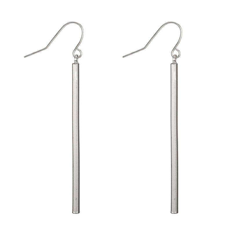 Minimalist Square Bar Pendant Earrings Geometric Stick Drop Dangle Earrings
