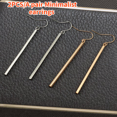 Minimalist Square Bar Pendant Earrings Geometric Stick Drop Dangle Earrings