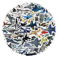 60pcs Fighter Jet Doodle Stickers Military Stickers Phone Cases Waterproof