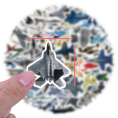 60pcs Fighter Jet Doodle Stickers Military Stickers Phone Cases Waterproof