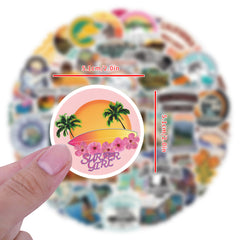 60pcs Coconut Girl Series Doodle Stickers Waterproof Decorative DIY Toy