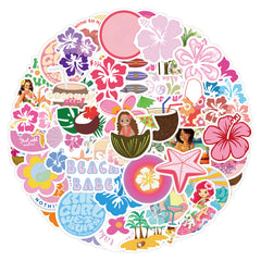 60pcs Coconut Girl Series Doodle Stickers Waterproof Decorative DIY Toy