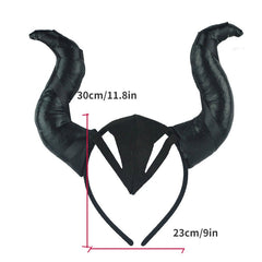 Devil Wings Horn Hairband Mesh Skirt Folk Carnival Party Props