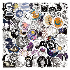 60pcs Retro Astrology Series Graffiti Stickers Waterproof Sticker
