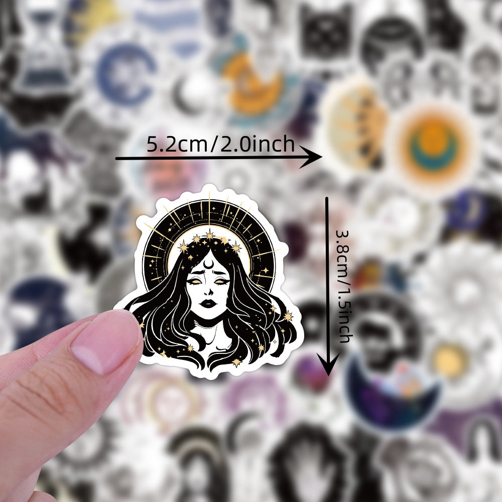 60pcs Retro Astrology Series Graffiti Stickers Waterproof Sticker