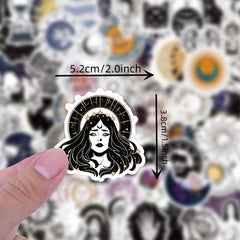 60pcs Retro Astrology Series Graffiti Stickers Waterproof Sticker