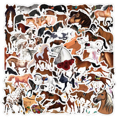 60pcs Horse Doodle Stickers Creative Cartoon Animal Stickers For Children DIY