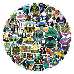 60pcs Alien Graffiti Stickers - Waterproof for Phone Case