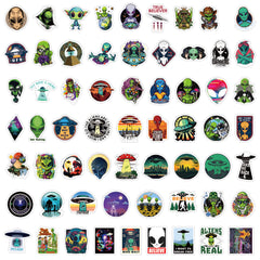 60pcs Alien Graffiti Stickers - Waterproof for Phone Case