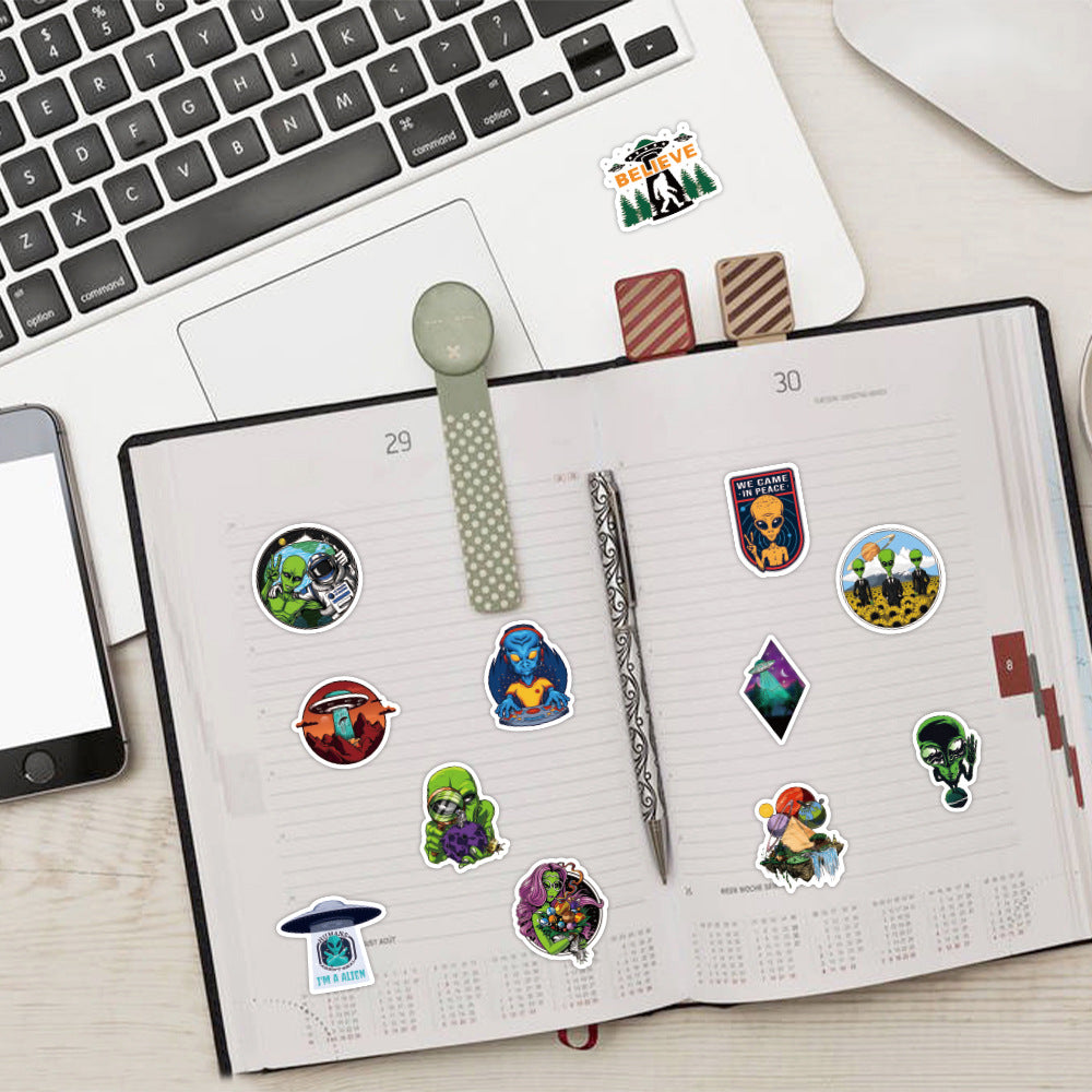 60pcs Alien Graffiti Stickers - Waterproof for Phone Case