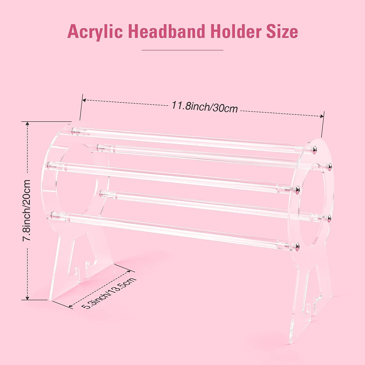 Acrylic Hairband Display Stand for Jewelry Storage Organization