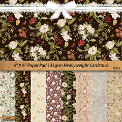 8 Sheets Large Size Retro Journal Paper Sheets for Adults Students Arts Crafts