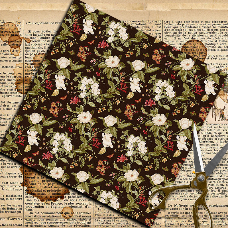 8 Sheets Large Size Retro Journal Paper Sheets for Adults Students Arts Crafts