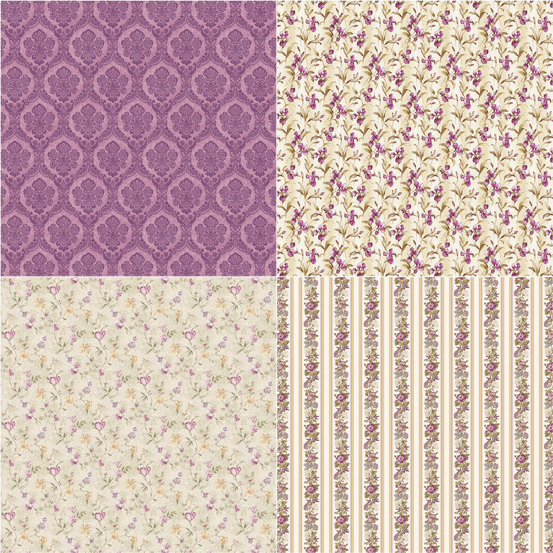 8 Sheets Retro Journal Background Paper for Arts Crafts