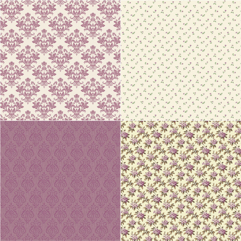 8 Sheets Retro Journal Background Paper for Arts Crafts