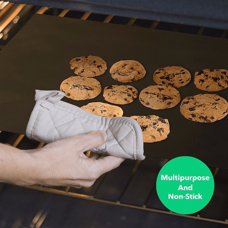 2pcs Non-stick BBQ Grill Mat Reusable Baking Liners Teflon Cook