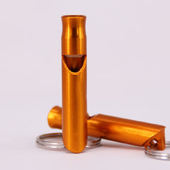 10pcs Aluminum Alloy Survival Whistle With Keychain Lightweight Portable Whistle