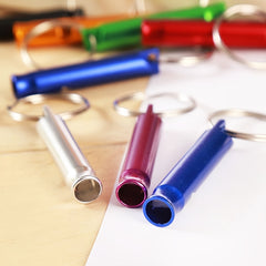 10pcs Aluminum Alloy Survival Whistle With Keychain Lightweight Portable Whistle