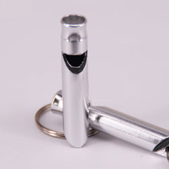 10pcs Aluminum Alloy Survival Whistle With Keychain Lightweight Portable Whistle