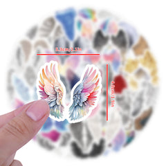 60pcs Angel Wings Graffiti Dreamy Stickers Waterproof Decorative Stickers