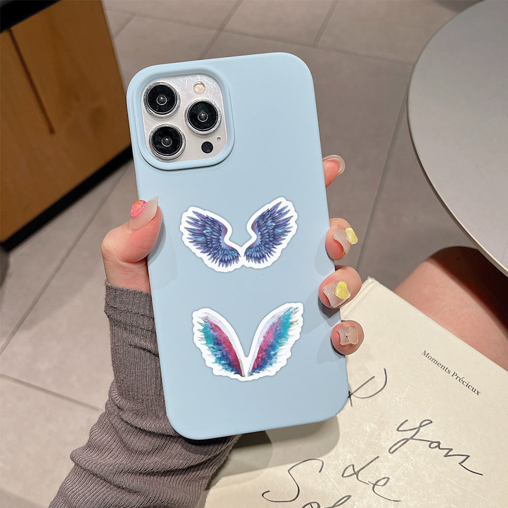 60pcs Angel Wings Graffiti Dreamy Stickers Waterproof Decorative Stickers