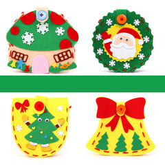 Christmas Gift Bag Kids DIY Craft Kit Candy Bag Holiday Party Props Decoration
