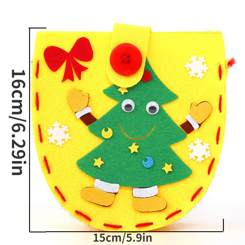 Christmas Bag Kids DIY Craft Kit For Candy Bag Holiday Party Performance Props